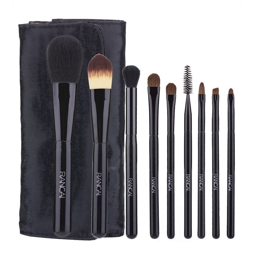 Изображение товара RANCAI Базовый набор кистей для макияжа в чехле, Черный