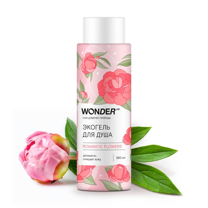 Изображение товара WONDER LAB Экогель для душа romantic flowers, 1 шт.
