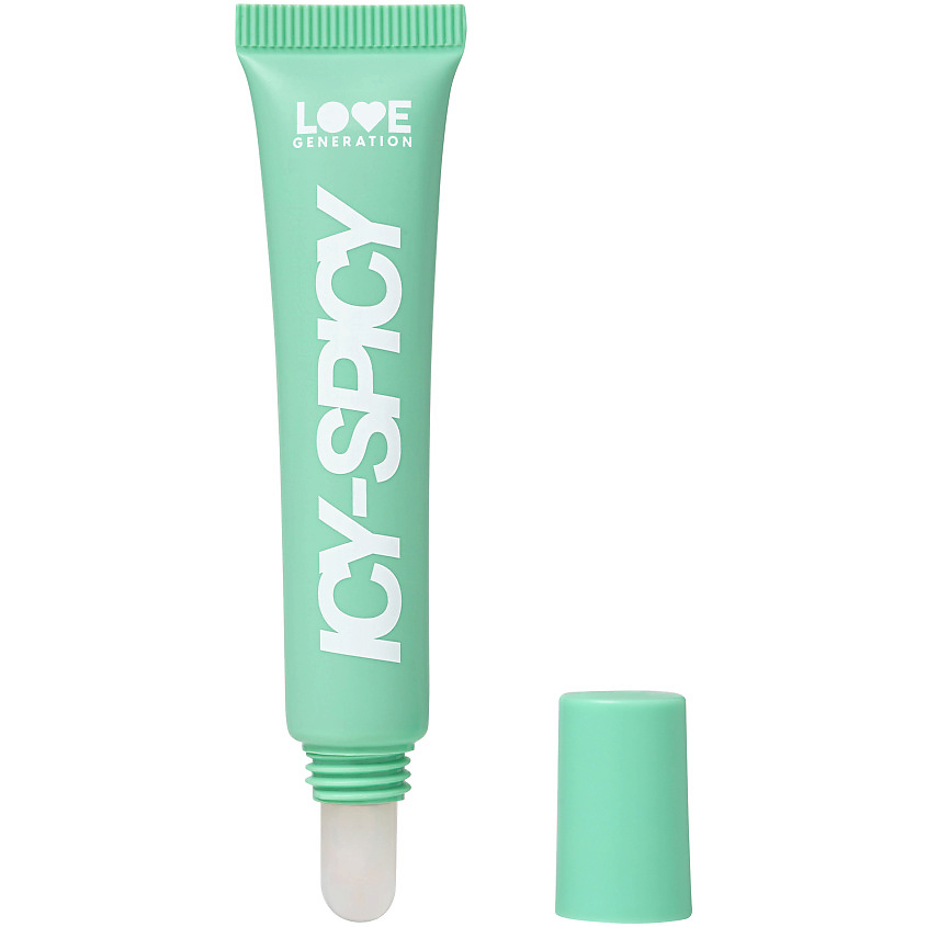 Изображение товара LOVE GENERATION Блеск-плампер для губ глянцевый, с эффектом увеличения объема губ Icy-Spicy Plump Lip, тон 03, прозрачный с сияющими частицами, 5 мл