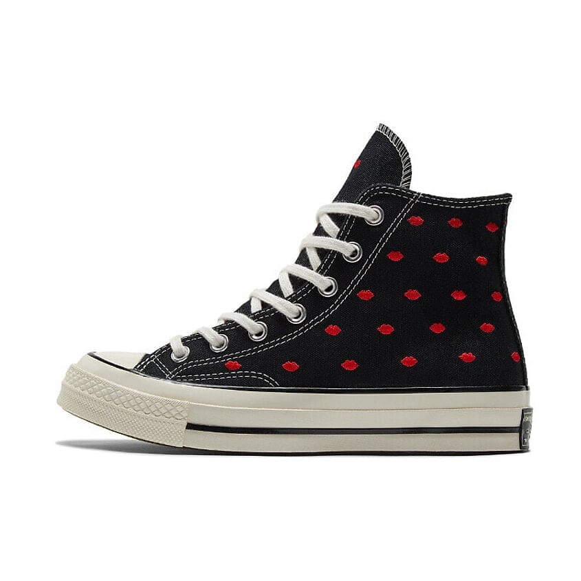 Изображение товара CONVERSE Кроссовки Chuck Taylor All Star 70 Hi Embroidered Lips Black для женщин