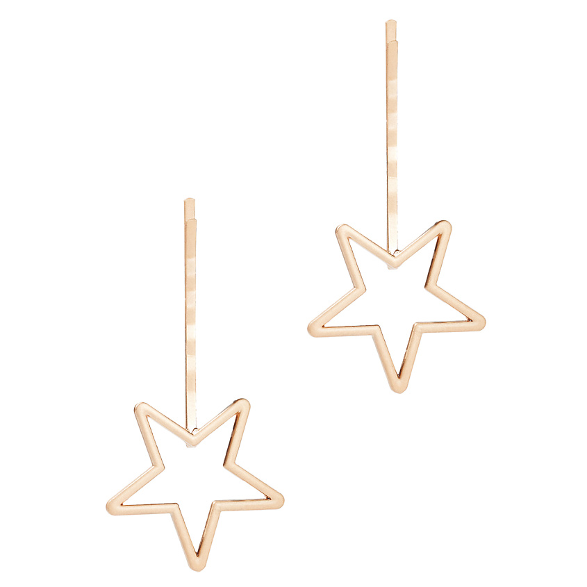 Изображение товара NOTHING BUT LOVE Набор заколки невидимки "Звезды смотрят вниз", Золотой