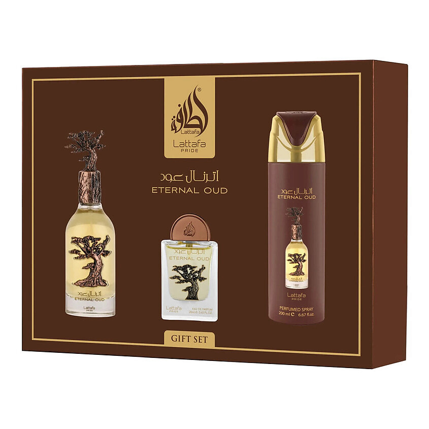 Изображение товара LATTAFA Eternal Oud Набор парфюмерной воды и дезодоранта 3 в 1 100 мл 20 мл 200 мл