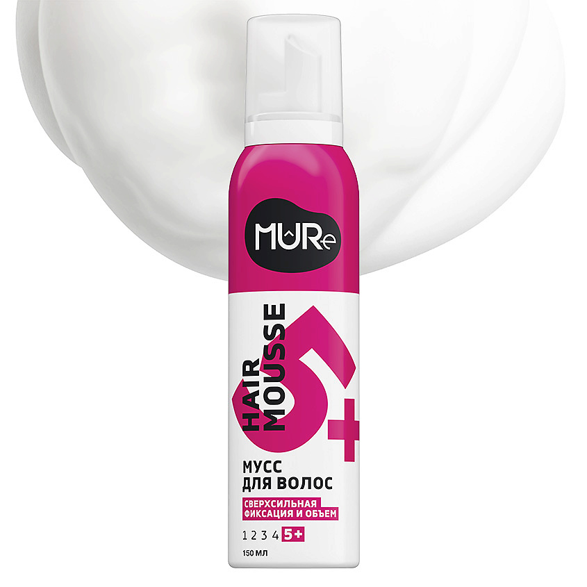 Изображение товара Мусс для волос Mure сверхсильной фиксации 150 мл с UV-защитой и объемом