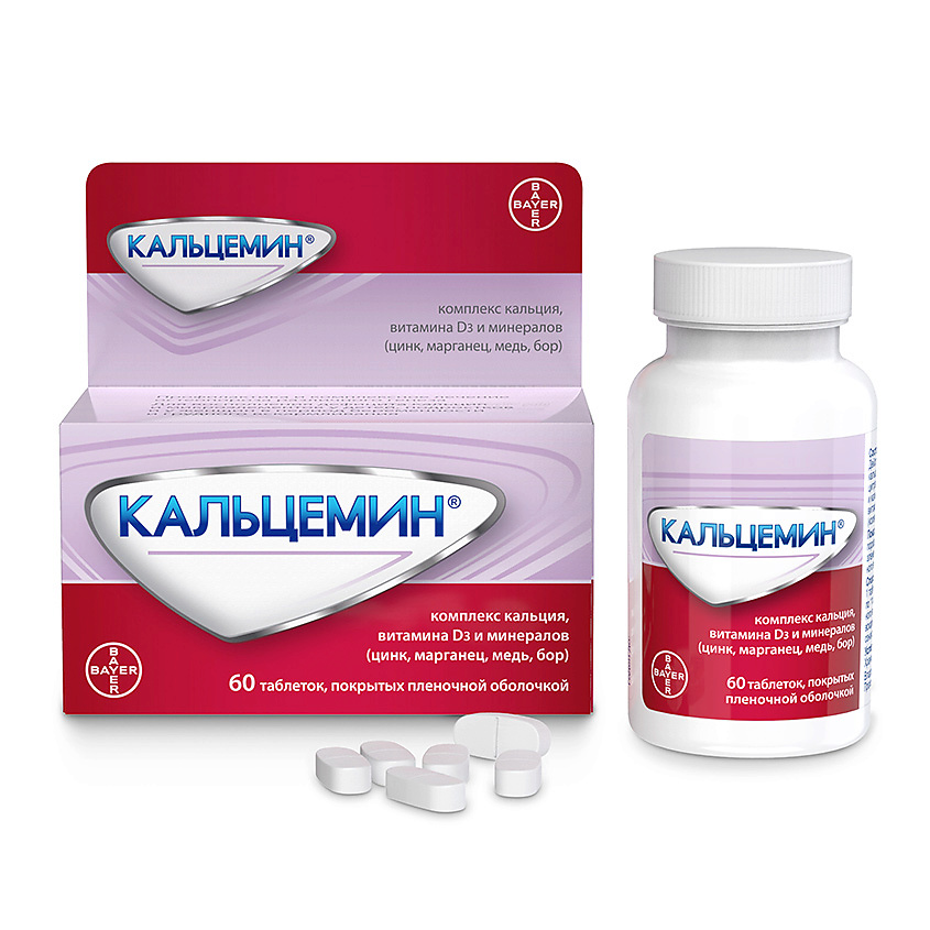 Изображение товара Кальцемин 60 комплекс кальция витамина D3 и минералов для костей