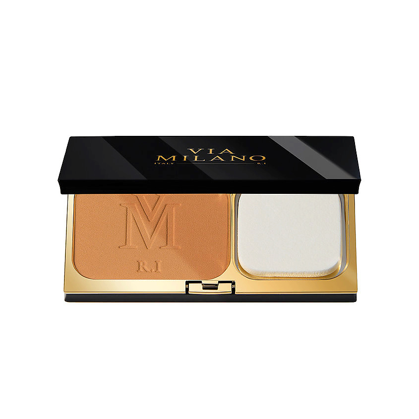 Изображение товара VIA MILANO Компактная пудра для лица двойного действия водостойкая с витамином Е Compact Powder Wet & Dry Water Resistant, D05 Honey Beige, 11 г