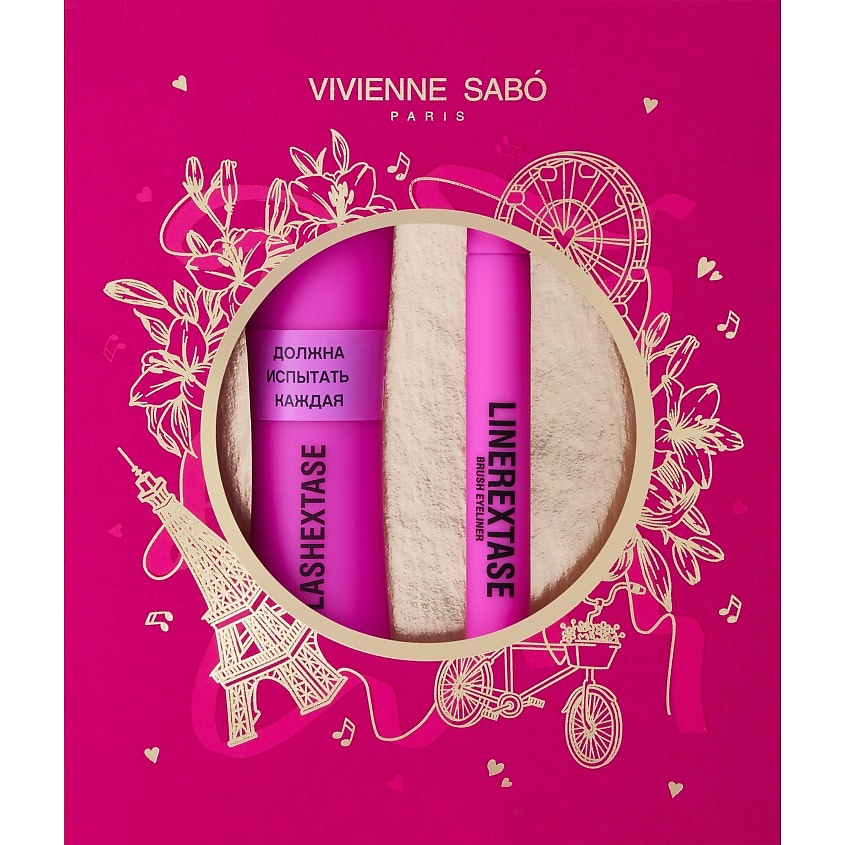Изображение товара VIVIENNE SABO Подарочный набор тушь Lashextase + подводка Linerextase, № 01 черный, 9 мл + № 01, черный, 0,5 мл