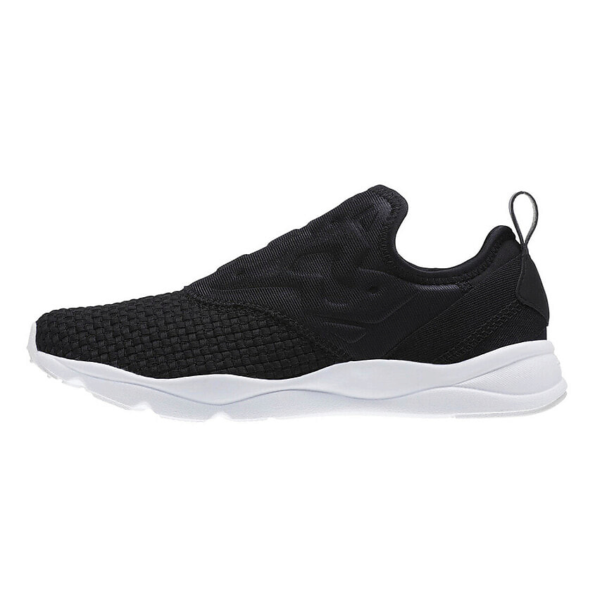 Изображение товара Кроссовки Reebok Furylite Slip On Woven Black женщина спортивные стильные комфортные