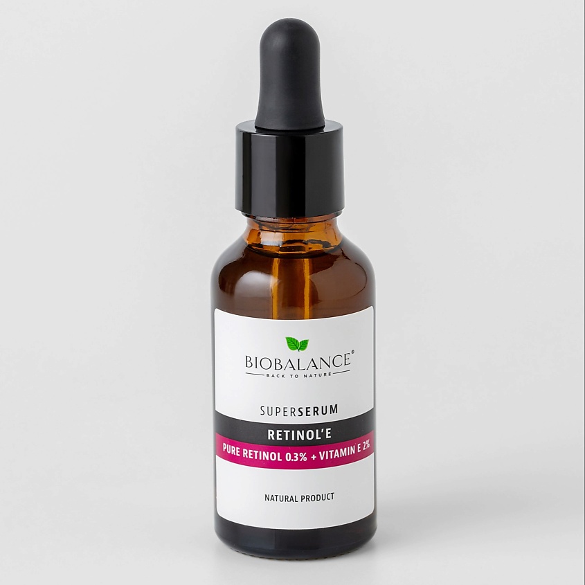 Изображение товара BIOBALANCE Сыворотка с ретинолом и витамином Е для лица 0,3% 30 мл