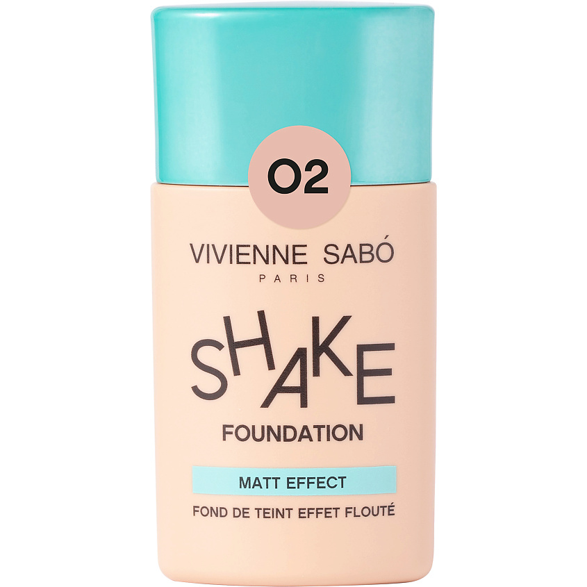 Изображение товара VIVIENNE SABO Матирующий тональный крем Shakefoundation matt, № 02, 25 мл