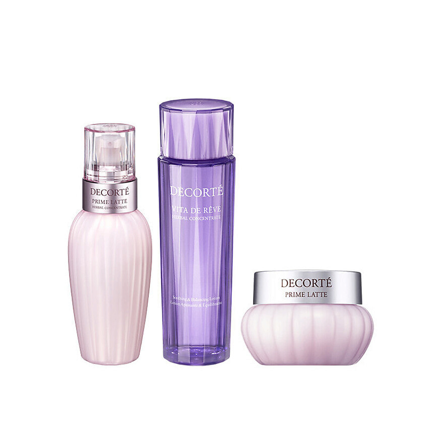 Изображение товара DECORTÉ Набор для ухода за кожей Skincare Лосьон+концентрат+очищающее средство, Water 150мл+Emulsion 150мл+Cream 40гр