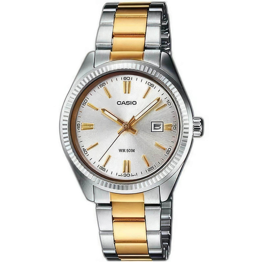Изображение товара Женские кварцевые часы Casio Collection LTP-1302D-7A2 серебряные минимализм стильные