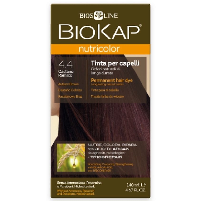 Изображение товара BIOKAP Краска для волос Nutricolor, медно-коричневый тон 4.4