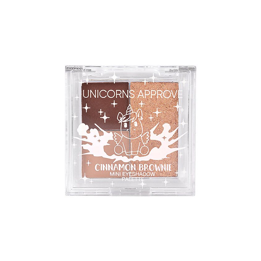 Изображение товара UNICORNS APPROVE Мини-палетка теней Mini Eyeshadow Palette, Cinnamon Brownie, 2 г