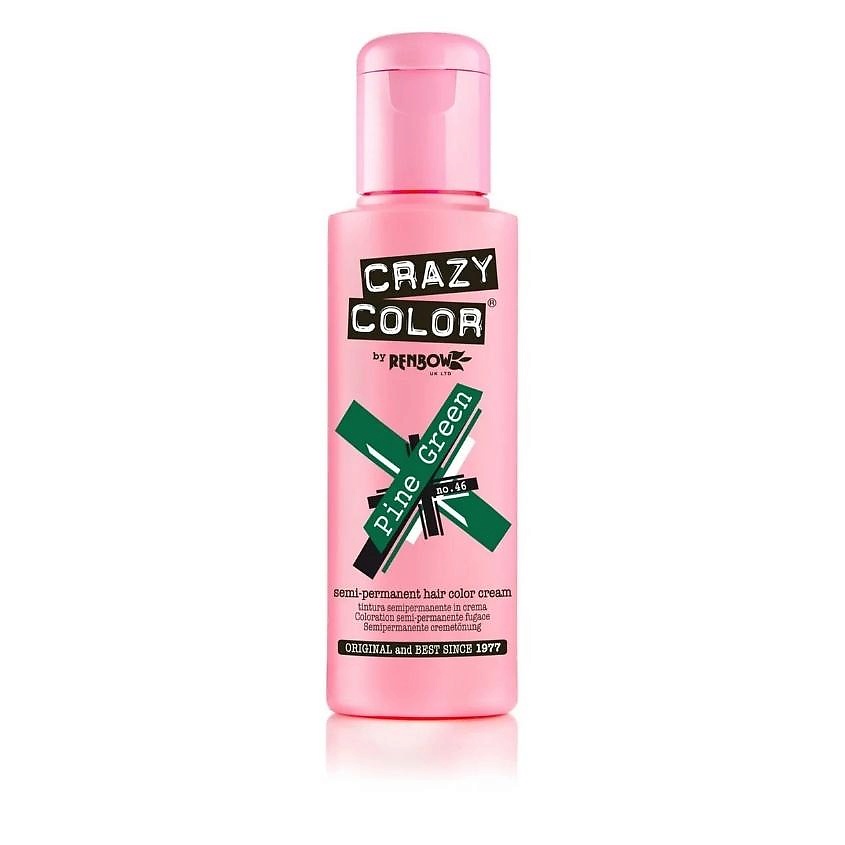 Изображение товара CRAZY COLOR Оттеночный краситель для волос Pine Green Елово-Зелёный 46, цвет: Зеленый