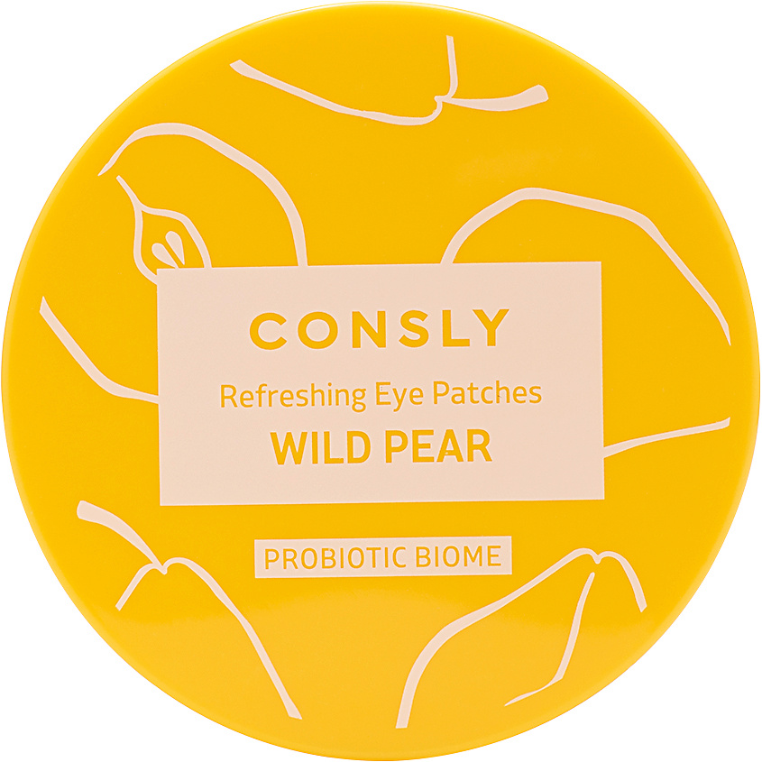 Изображение товара Купить CONSLY Патчи для глаз с пробиотиками и экстрактом груши 60 шт