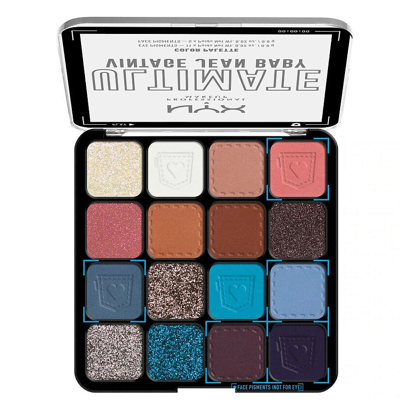 Изображение товара NYX PROFESSIONAL MAKEUP Палетка теней Ultimate Shadow Palette, Vintage Jean Baby
