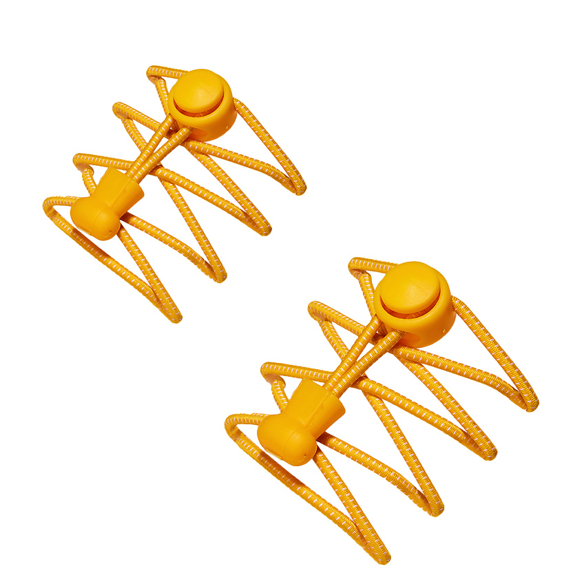 Изображение товара КРАСНАЯ ЖАРА Эластичные шнурки 100 см "Спортивный клуб", Ярко-желтый, белый