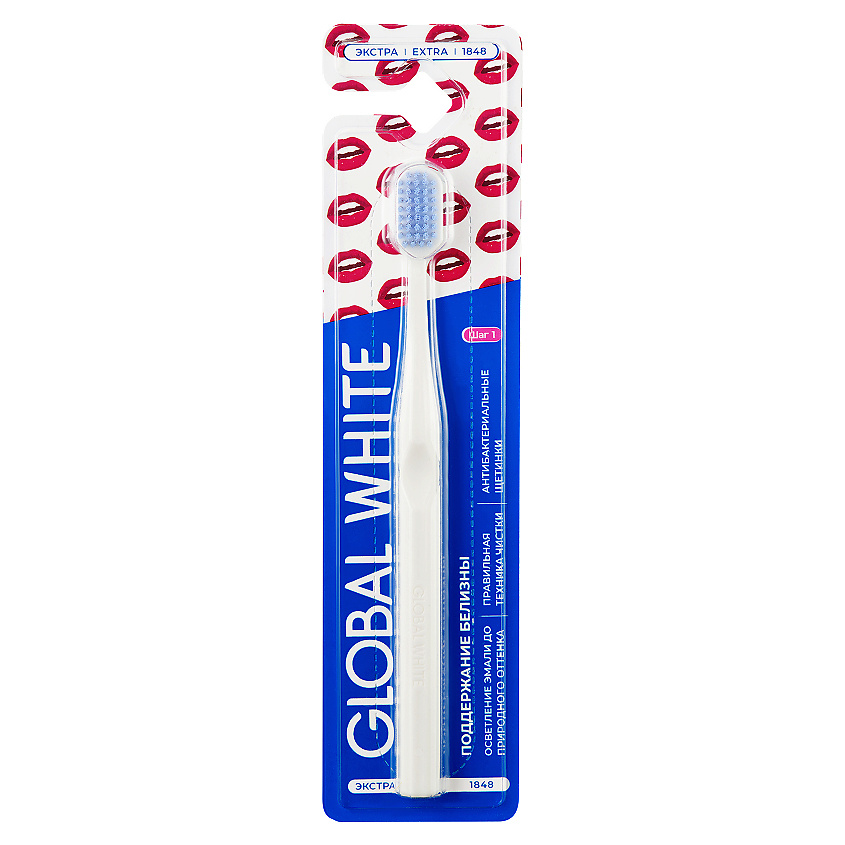 Изображение товара GLOBAL WHITE Зубная щетка EXTRA Поддержание белизны, 1 шт.