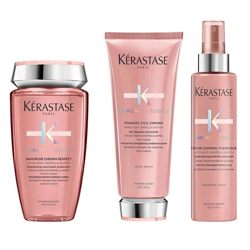 Изображение товара KERASTASE Набор Chroma Absolu Set RICHE Serum, 250 мл + 200 мл + 150 мл