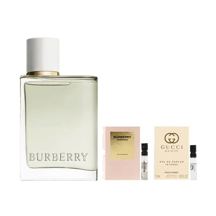 Изображение товара Набор парфюмерии Burberry Her + Burberry Goddess + Gucci Guilty Intense, 100 мл + 1.5 мл + 1.5 мл