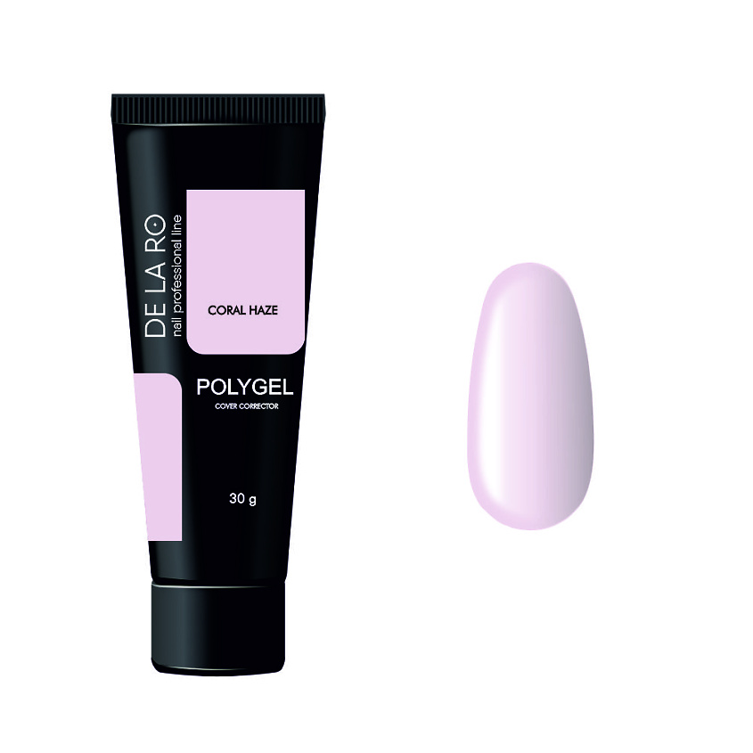 Изображение товара POLYGEL Cover Corrector Coral Haze для моделирования ногтей профессионально