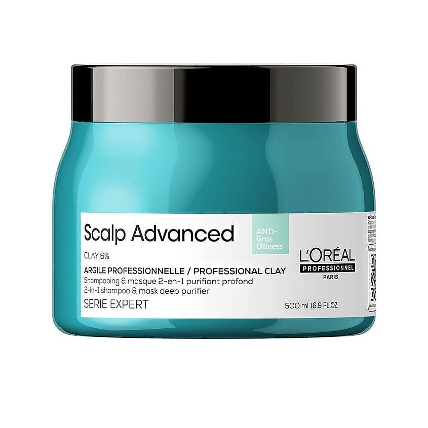 Изображение товара L'OREAL PROFESSIONNEL Шампунь и маска для волос 2 в 1 Calp Advanced, 500 мл