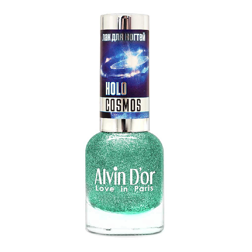 Изображение товара ALVIN D’OR Лак для ногтей HOLOCOSMOS, 19 Бирюзовая планета