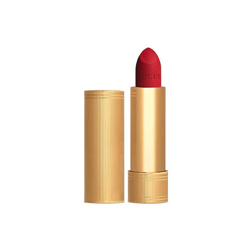 Изображение товара GUCCI матовая помада для губ №25 Goldie Red Beige Red стильный дизайн