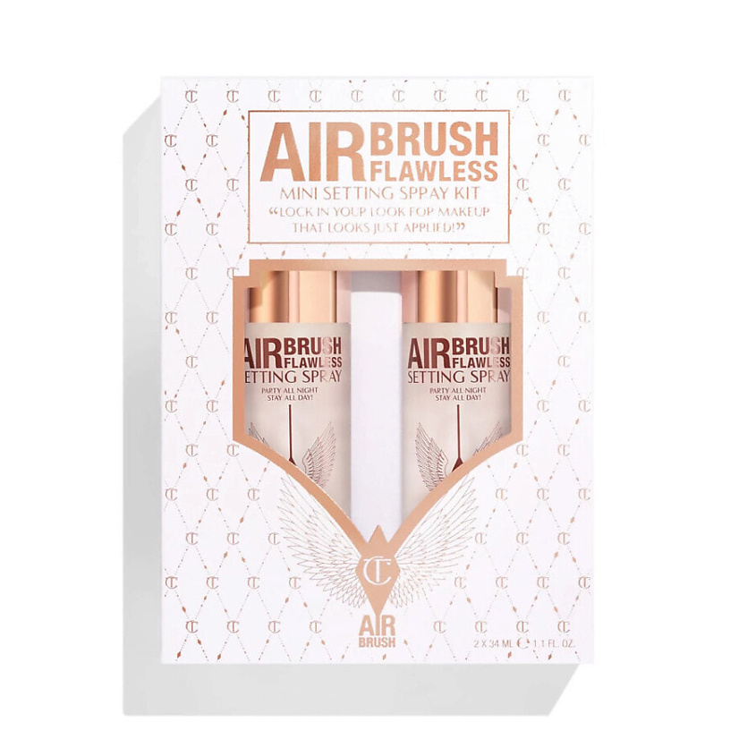 Изображение товара CHARLOTTE TILBURY Набор фиксирующих спреев для макияжа Airbrush Flawless Setting Spray Kit, 2x34 мл