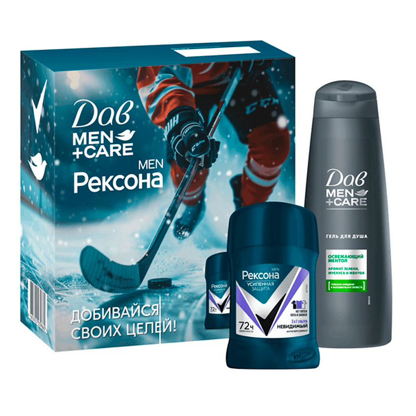 Изображение товара ДАВ Подарочный набор MEN ACTIVE POWER Дезодорант карандаш + Гель для душа, 50 мл + 225 мл