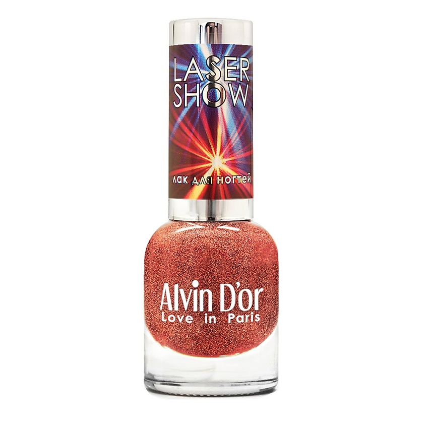 Изображение товара ALVIN D’OR Лак для ногтей LASER SHOW, 01 Серебряный, цвет: Красный