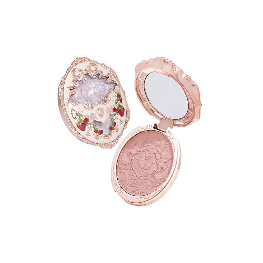 Изображение товара Компактные румяна Flower Knows Strawberry Rococo Blush № 01 светлый матовый эффект