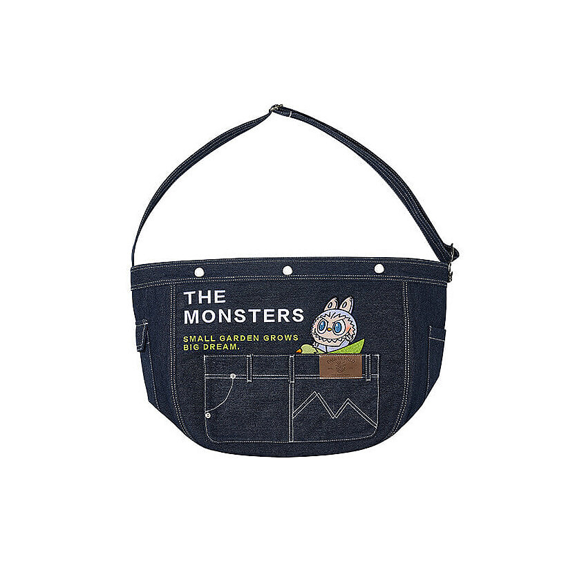 Изображение товара POP MART Фигурка THE MONSTERS Spring Home Collection Denim Crossbody Bag Trend Based Denim satchel, известная игрушка