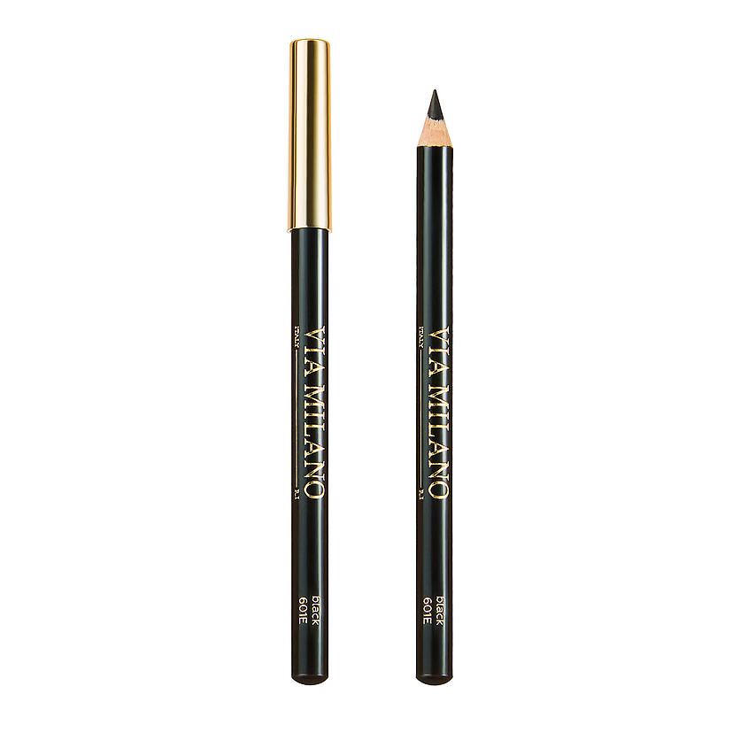 Изображение товара VIA MILANO Карандаш для глаз High Definition & Intense Colour Eye Pencil, 601E Black, 1,2 г