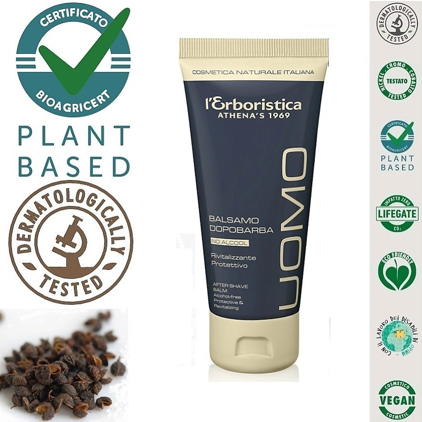 Изображение товара L`ERBORISTICA Натуральный Бальзам после бритья с экстрактом сычуанского перца и вит Е, 100 мл