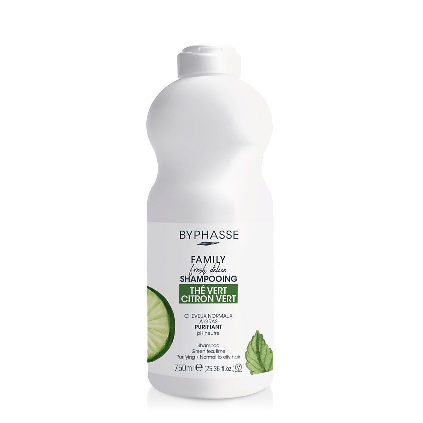 Изображение товара Шампунь для волос FAMILY FRESH DELICE зеленый чай и лайм 750 мл от Byphasse