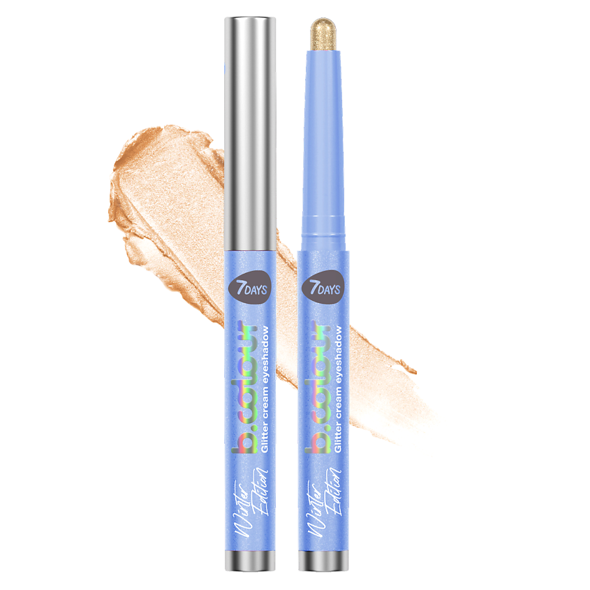 Изображение товара 7DAYS Хайлайтер и тени для век 2в1 b.colour Winter Edition 02 CHAMPAGNE