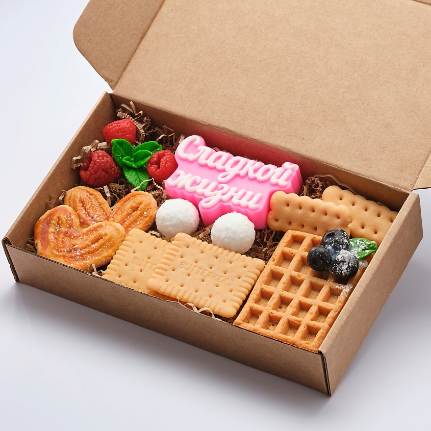 Изображение товара SKUINA Мыло ручной работы Сладкой жизни с венской вафлей и печеньем, 310 г