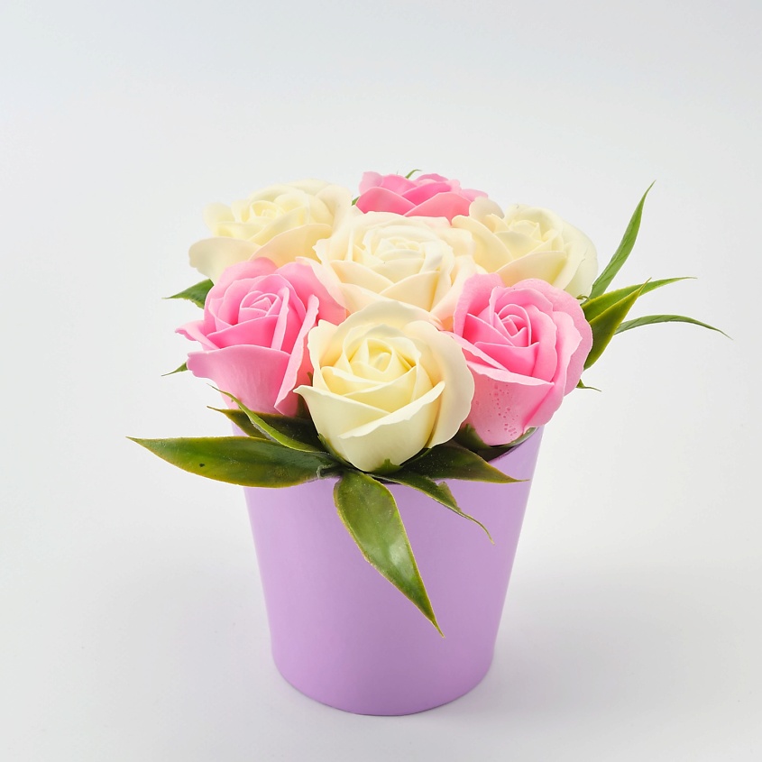 Изображение товара SKUINA Мыло ручной работы Цветочная композиция из 7 роз, 250 г