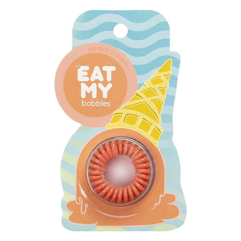 Изображение товара Резинки для волос EAT MY Peach Cream 3 шт. мягкие упругие фиксаторы