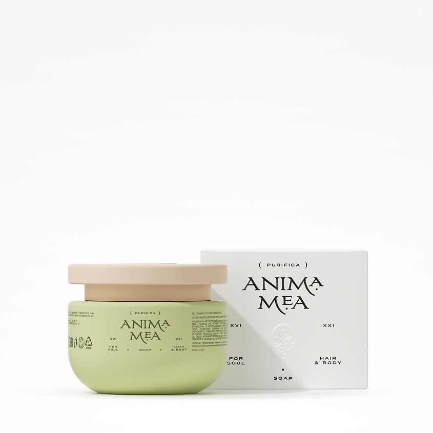 Изображение товара ANIMA MEA Густое мыло (Бельди) для тела, волос и души Purifica, 1 шт.