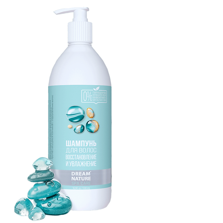 Изображение товара DREAM NATURE Шампунь для волос Восстановление и увлажнение, 500 мл
