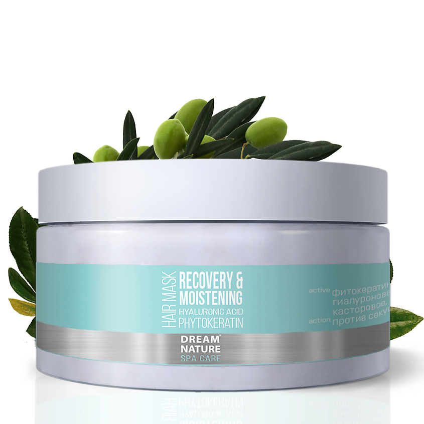 Изображение товара DREAM NATURE Маска для окрашенных волос "ВОССТАНОВЛЕНИЕ И УВЛАЖНЕНИЕ", 250 г