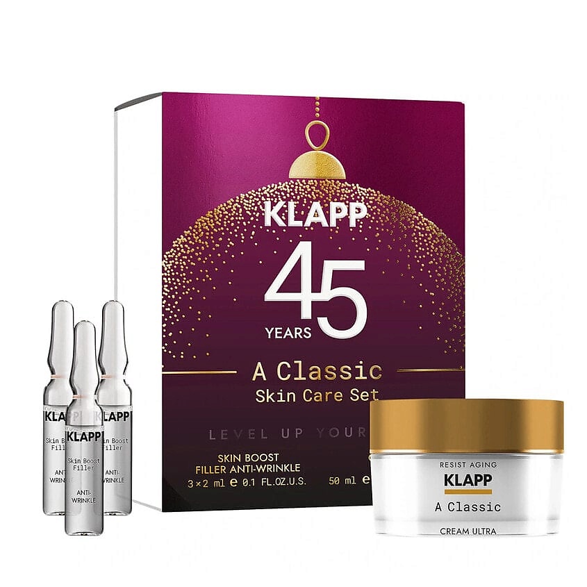 Изображение товара KLAPP COSMETICS Рождественский набор A Classic Skin Care Set 45+: крем+ампулы для лица, 50 мл + 3х2мл