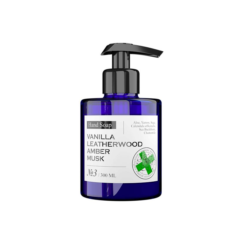 Изображение товара MANIAC GOURMET Мыло жидкое парфюмированное Ваниль,Кожа,Амбра,Мускус (№3), 300 мл