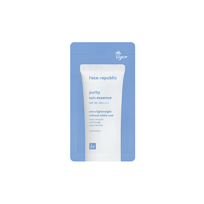 Изображение товара FACE REPUBLIC Эссенция для лица солнцезащитная успокаивающая SPF50+ PA++++ Purity sun essence, 2 мл