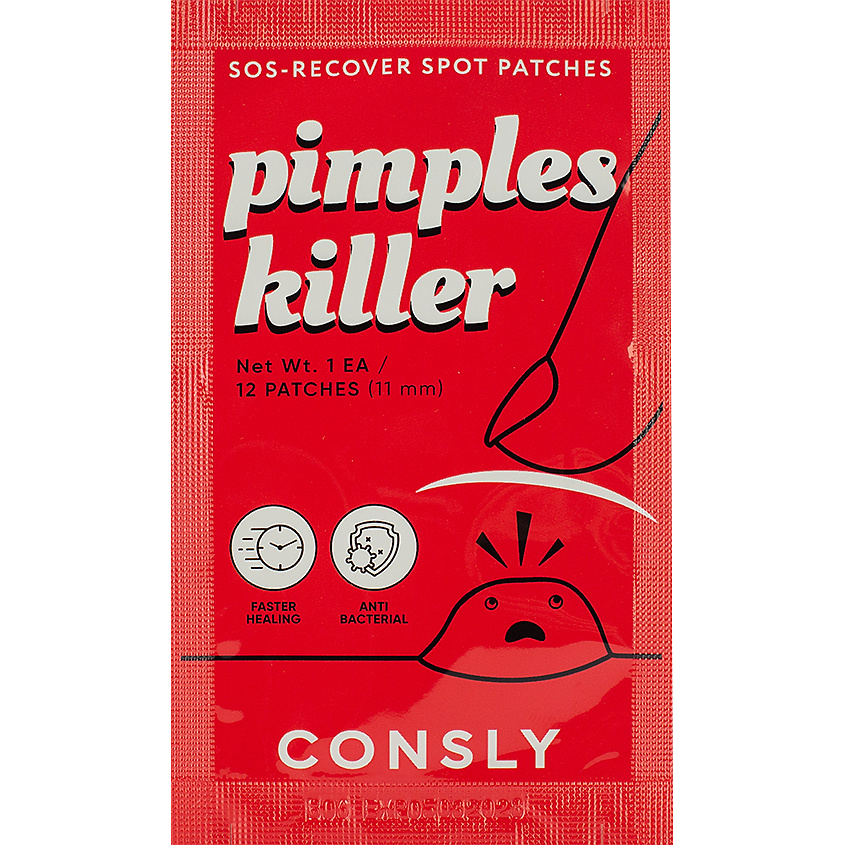 Изображение товара CONSLY Активные SOS патчи локального применения для проблемной кожи SOS – Recover Spot Patches Pimples Killer, 60 шт.