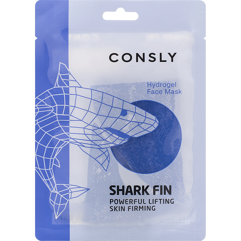 Изображение товара CONSLY Гидрогелевая маска с экстрактом акульего плавника Hydrogel Face Mask Shark Fin Powerful Lifting Skin Firming, 20 мл