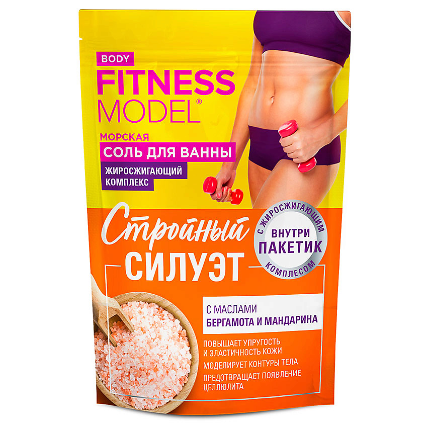 Изображение товара FITO КОСМЕТИК Соль для ванны морская Стройный силуэт, 500+30 гр