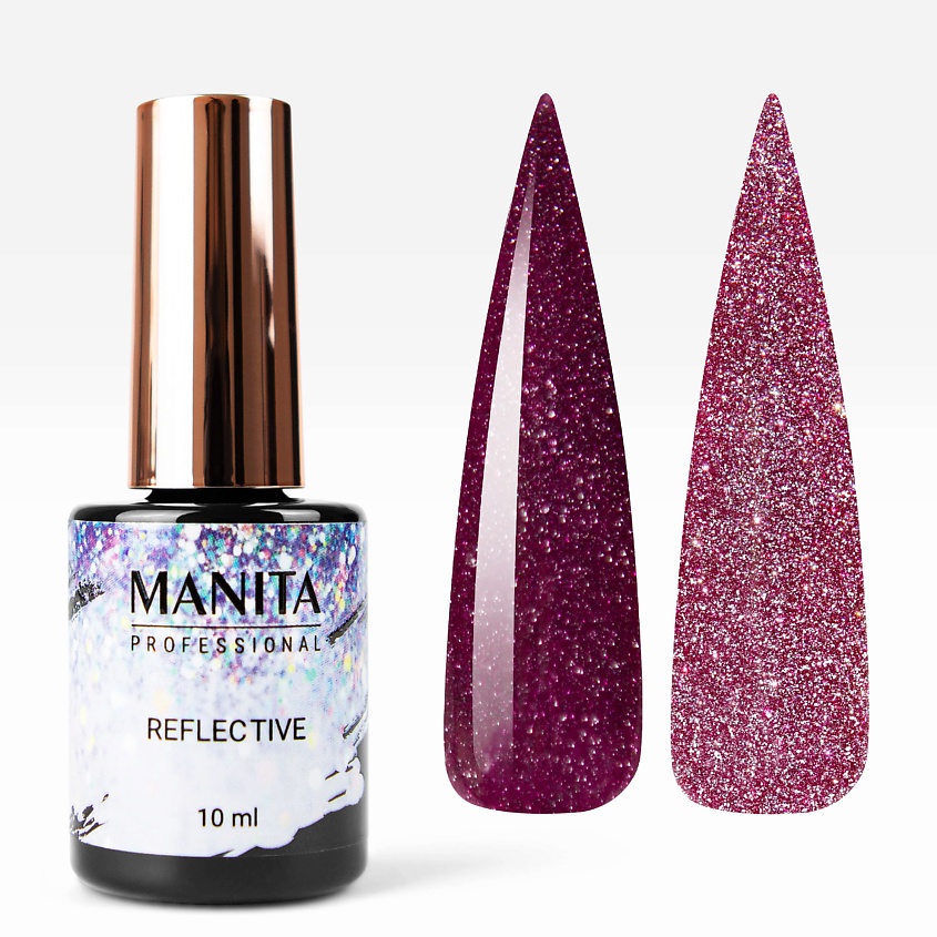 Изображение товара MANITA Professional Гель-лак для ногтей светоотражающий Reflective, Бордовый